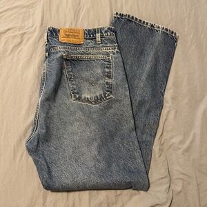 Vintage Levi's 505 Regular Fit Men's Jeans Orange Tab 90s Size 40x32 100% Cotton